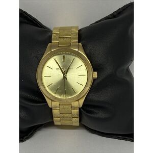 Michael Kors MK3512 Women's Gold Stainless Steel Analog Dial Quartz Watch JK48